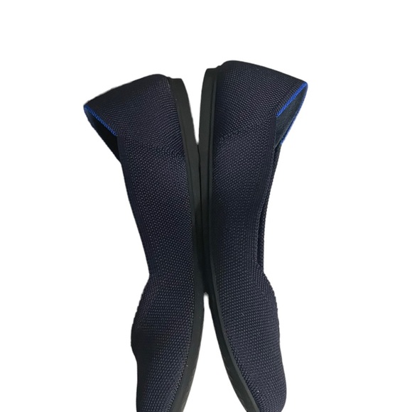 ROTHYS navy blue round toe women flats size W7 1/2 - Picture 4 of 10